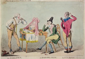 Cartoon of the French aristocratic emigres in England during the Revolution, 1791